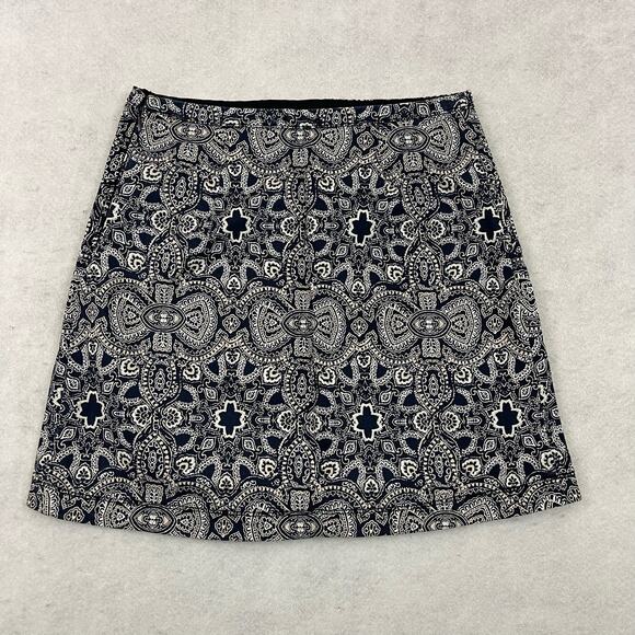Hollister Skirt Womens Size 1 Navy Blue & White Mini Whimsical Print Pockets - Picture 4 of 11
